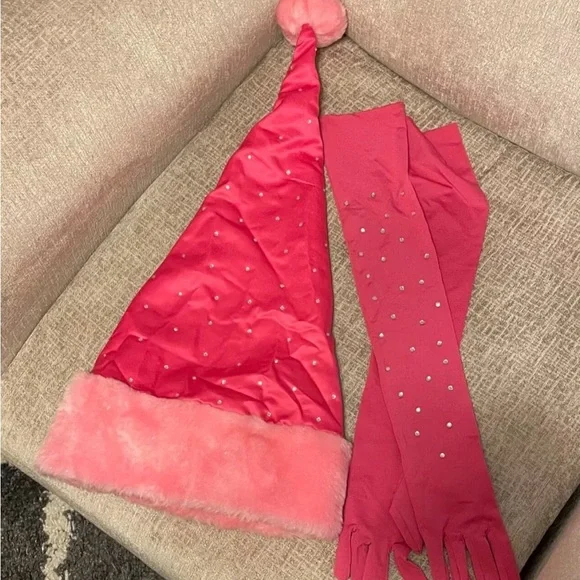 Victoria Secret Pretty Little Things Pink Lingerie Santa Set
